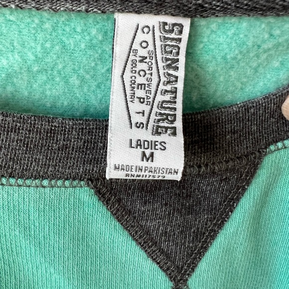 NWT MN State Fair Sweatshirt Green Gray Crew Neck Signature Concepts Size Medium - Picture 3 of 5